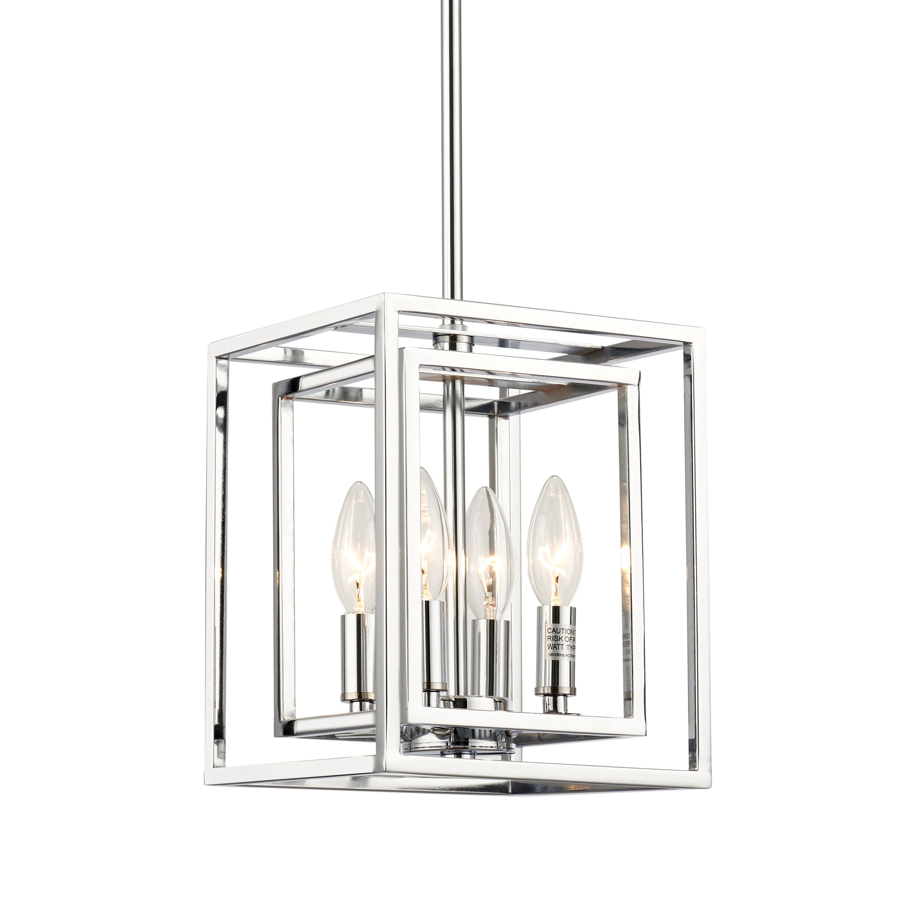 4 Light Polished Chrome Pendant