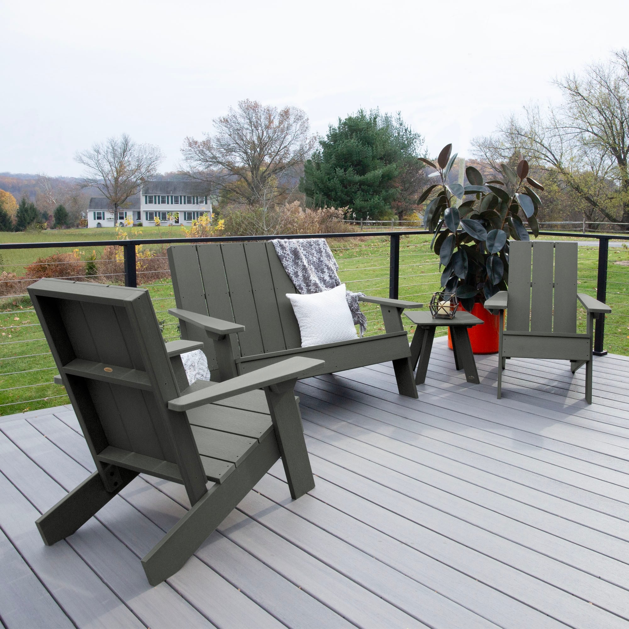 Porch Den Sagehen 4 Piece Adirondack Patio Set