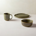 Drift Green Soup Bowls with Reactive Glaze Set of 6