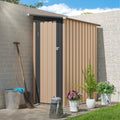 4.27 Ft X2.42 Ft Metal Garden Shed With Side Hinge Door