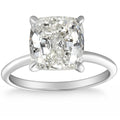 Bliss 14K White Gold 4.29 Ct Cushion Diamond Gia Certified Solitaire Engagement Ring I Si2