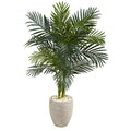 4.5 Golden Cane Palm Artificial Tree In Oval Planter