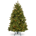 Newberry Spruce Green Plastic 4.5 Foot Christmas Tree With Dual Color Led Lights