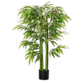 4.5Ft Artificial Bamboo Tree Faux Decorative Plant In Nursery Pot For Indoor