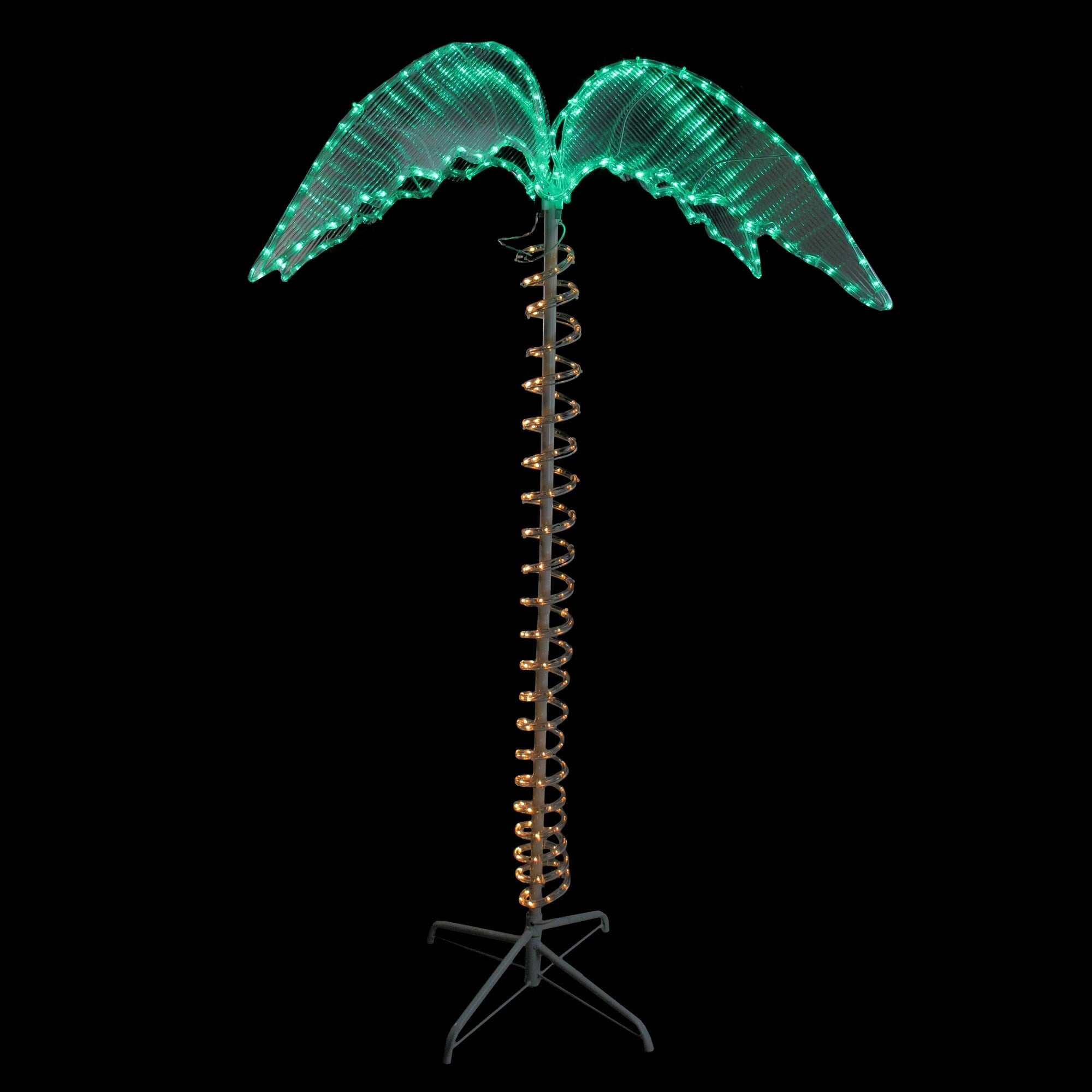 4.5 Green And Tan Palm Tree Rope Light Outdoor Decoration