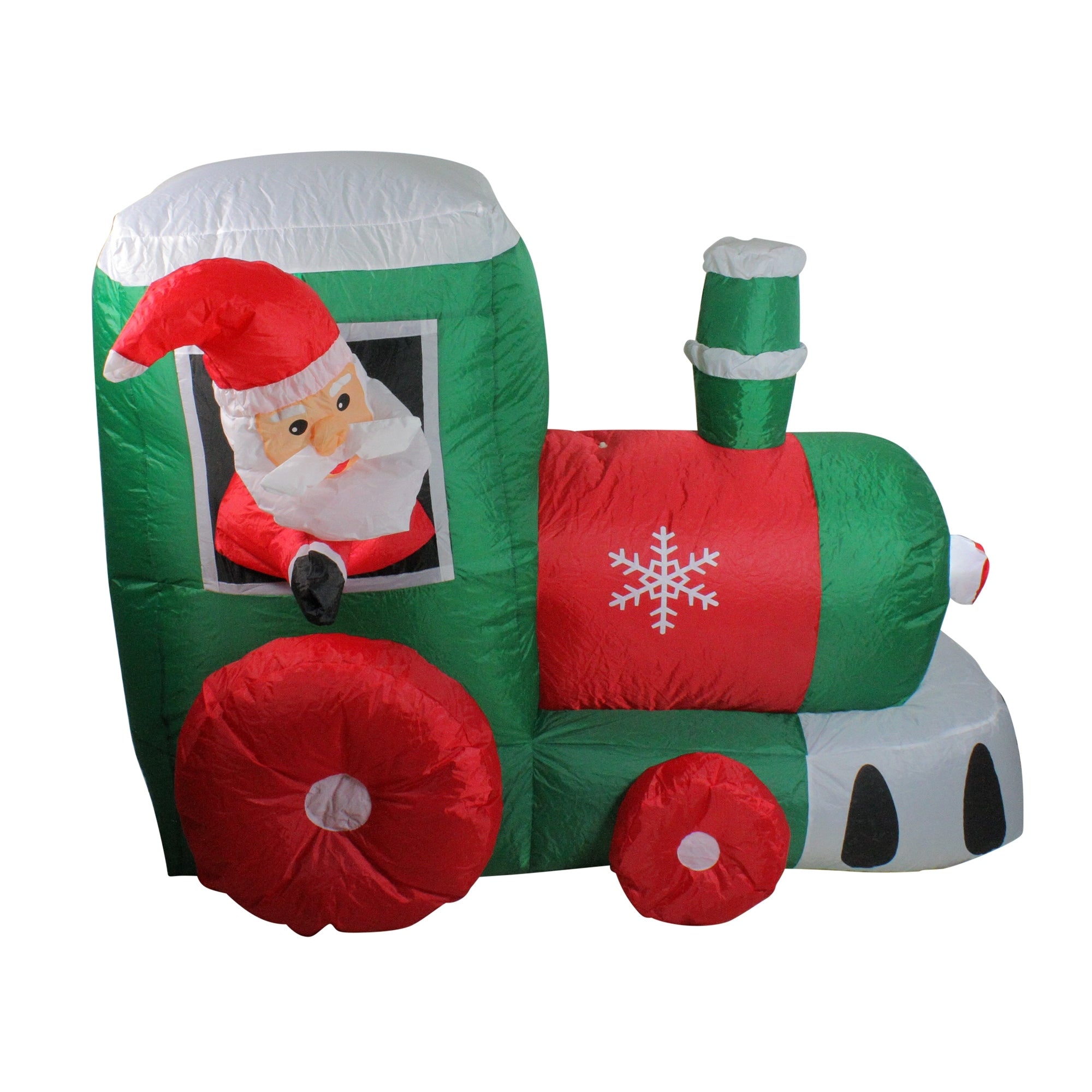 6.5 Inflatable Santa On Locomotive Train Lighted Christmas Yard Art Decoration