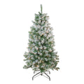 4.5 Pre Lit Flocked Winema Pine Artificial Christmas Tree Clear Lights