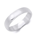 4.5Mm Genuine 925 Sterling Silver Mens Anniversary Wedding Band Ring