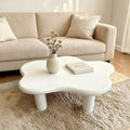 40 Inch Cloud Shaped Coffee Table With Rounded Legs Modern Irregular Accent Center Table