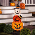 40 In. Halloween Pumpkin Trio Garden Stake