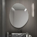 40 In. X 32 In.Modern Asymmetrical Bathroom Wall Mirror Hd Copper Free Silver Glass Anti Oxidation Vertical Hanging