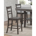 40.5 In.H Gray Finish Low Back Wood Frame Barstool Wood Seat Set Of 2 42
