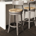 40.5 In.H Gray Finish Low Back Wood Frame Barstool Wood Seat Set Of 2 42