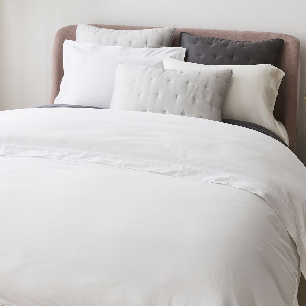 400-Thread-Count Organic Sateen Wide Hem Duvet Cover & Pillowcases