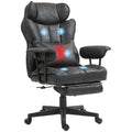 400Lbs Heated Big And Tall Office Chair With Foot Rest And Lumbar Support Executive Office Chair With 6 Vibration Points