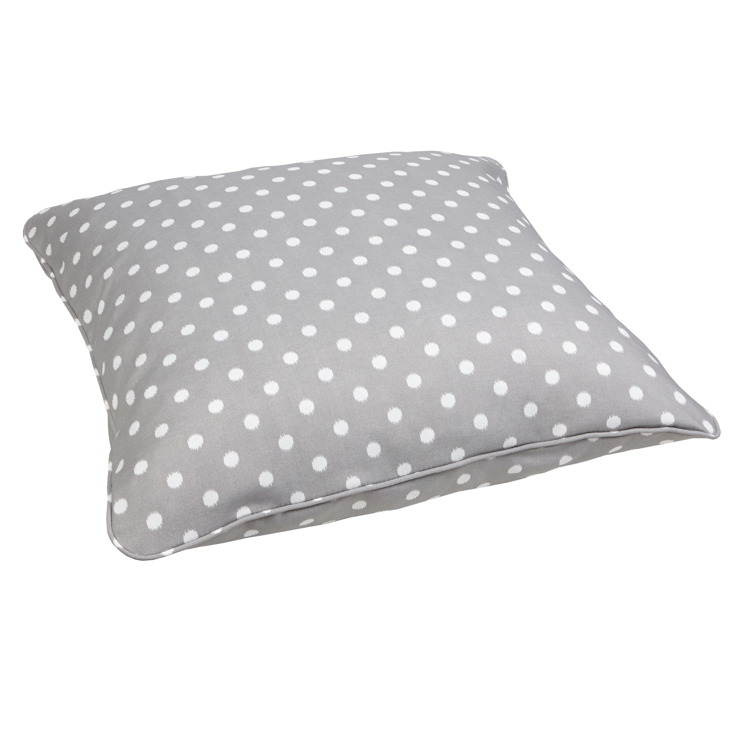 Grey Dots Corded Outdoor Indoor Large 26 Inch Floor Pillow