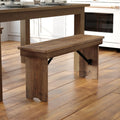 Hercules Series 40 X 12 Solid Pine Folding Farm Bench