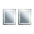 40 In. X 32 In. Abril Matte White Rectangle Led Wall Mirror
