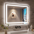 40X32 Inch Frameless Led Bathroom Mirror Smart Mirror White