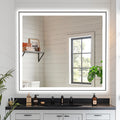 40X36 Inch Frameless Led Bathroom Mirror Smart Mirror White