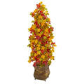 41 Autumn Maple Artificial Tree In Decorative Metal Planter