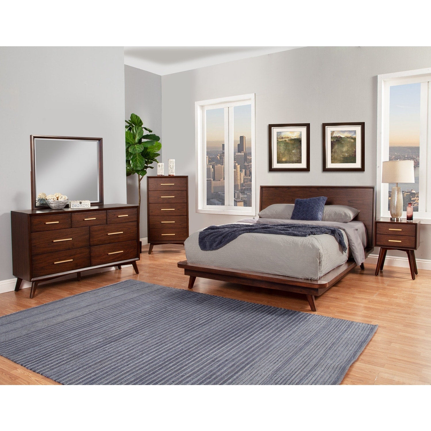 41 In.H Brown Wood Frame Queen Size Panel Bed With Microfiber Upholstery Material And Bed Frame Mounted