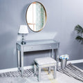 Mirrored Makeup Table Desk Vanity For Women With 2 Drawers