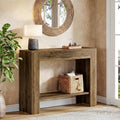 41.3 Inch Farmhouse Console Table 2 Tier Entryway Table With Storage For Living Room Hallway Foyer