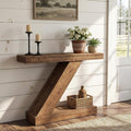 41.3 Inch Solid Wood Entryway Console Table Farmhouse Sofa Table Behind Couch 41.3 L X 11.8 W X 31.8 H