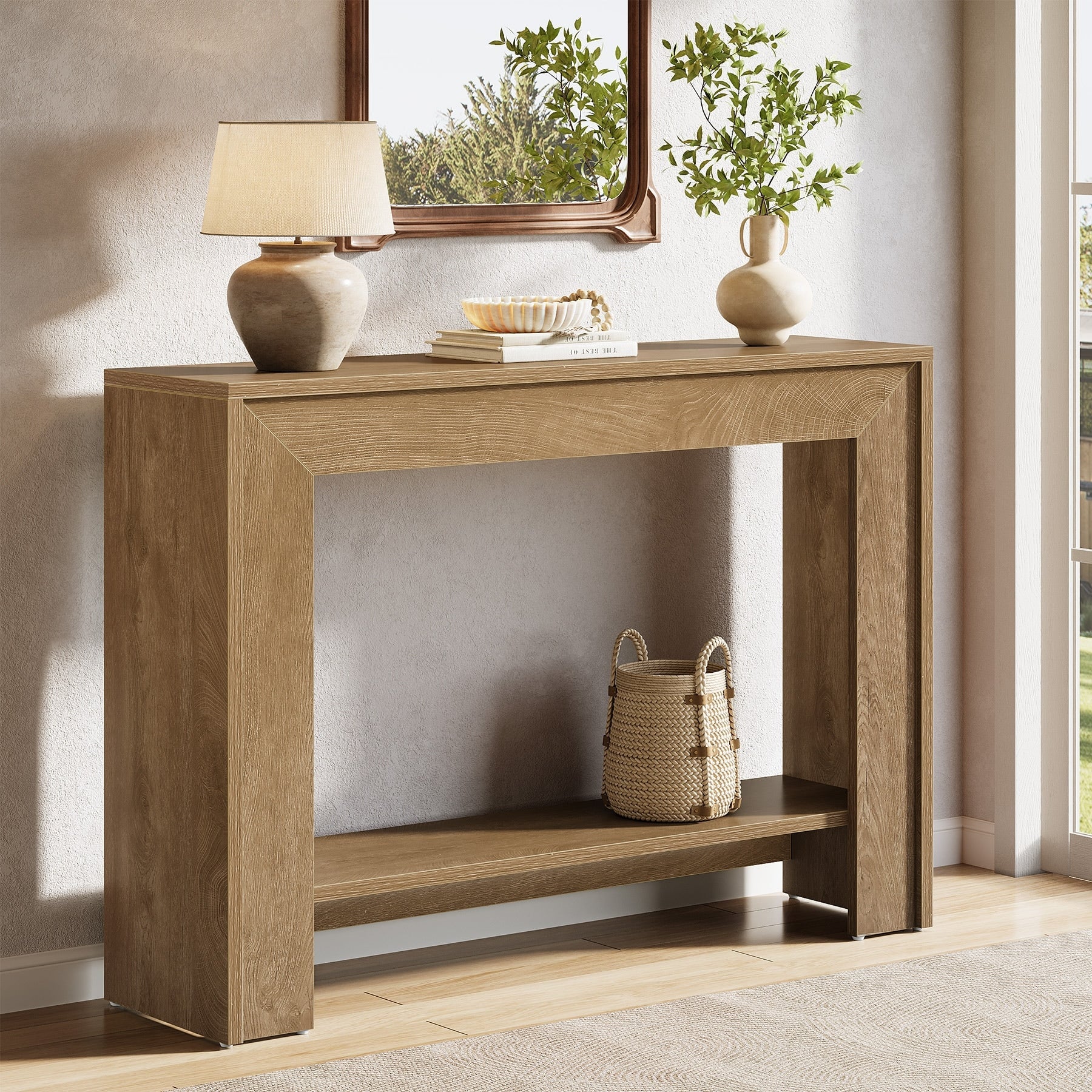 41.3 Farmhouse Console Table Narrow Entryway Table
