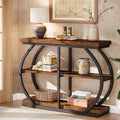 41.3 Industrial 3 Tier Console Table With Arched Metal Frame And Shelves 11.8 D 41.3 W 31.5 H