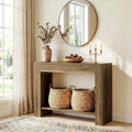 41.3 Farmhouse Console Table 2 Tier Sofa Entryway Table With Storage 41.34 L X 11.81 W X 31.5 H