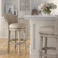 41.5 In.H Gray Finish Low Back Wood Frame Barstool Polyester Seat Set Of 1 43
