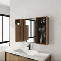 41.6 Bathroom Mirror Cabinet With Storage Combination Wall Mounted Cabinet With Soft Close Door With Plastic Bins Hooks