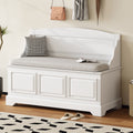 41.7 Retro Shoe Storage Bench With Safe Soft Close Devices And Cushion