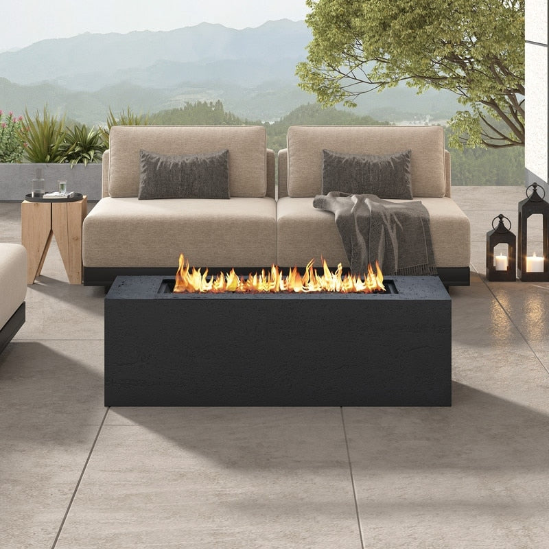 41.9Mgo Outdoor Rectangular Propane Fire Pit 40000 Btu