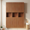 41 Bathroom Wall Mounted Cabinet Composed Of 6 Modular Cabinets With Doors Shelves For Bathroom Living Room And Laundry