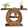 41 Console Table With Storage Solid Wood Farmhouse Sofa Table