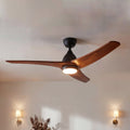 41 Smart Ceiling Fan With Light Solid Wood Blade Modern Ceiling Fan With Bluetooth App Control Reversible Quiet