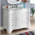 42 Benton Collection Sesto Modern Contemporary White Bathroom Vanity