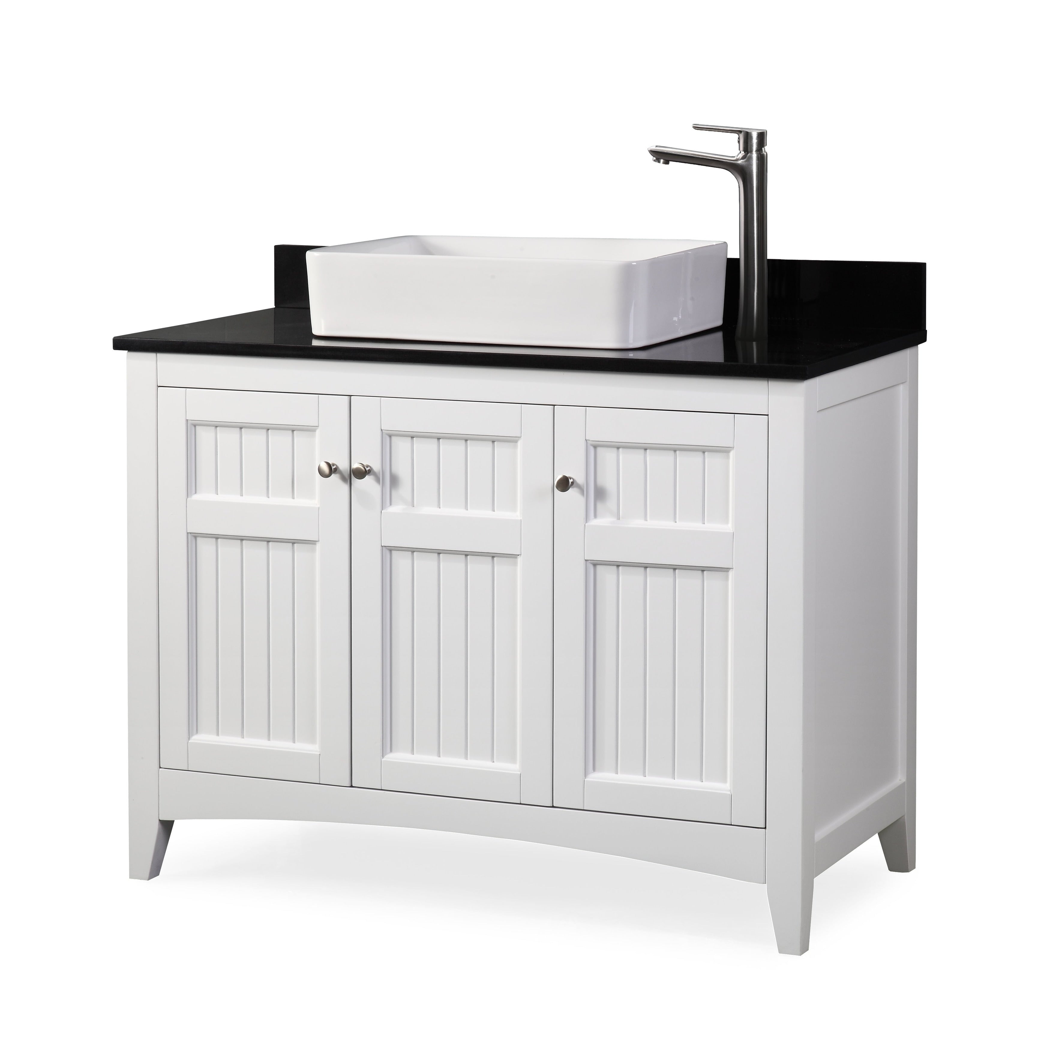 42 Benton Collection Thomasville Vessel Sink White Bathroom Vanity