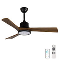 42 Inch Ceiling Fan With Light Solid Wood Blades 2 Downrods For Sloped Ceiling 15 Quiet Reversible Dc Motor Natural Wood