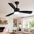 42 Inch Modern Ceiling Fan With Light Led Ceiling Fan Dc Motor Remote Control Reversible 3 Blade Quiet Indoor Fan
