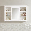 42 Inch Wall Mounted Bathroom Mirror Cabinet Modern Medicine Cabinet With Mirror Doors And Open Shelves