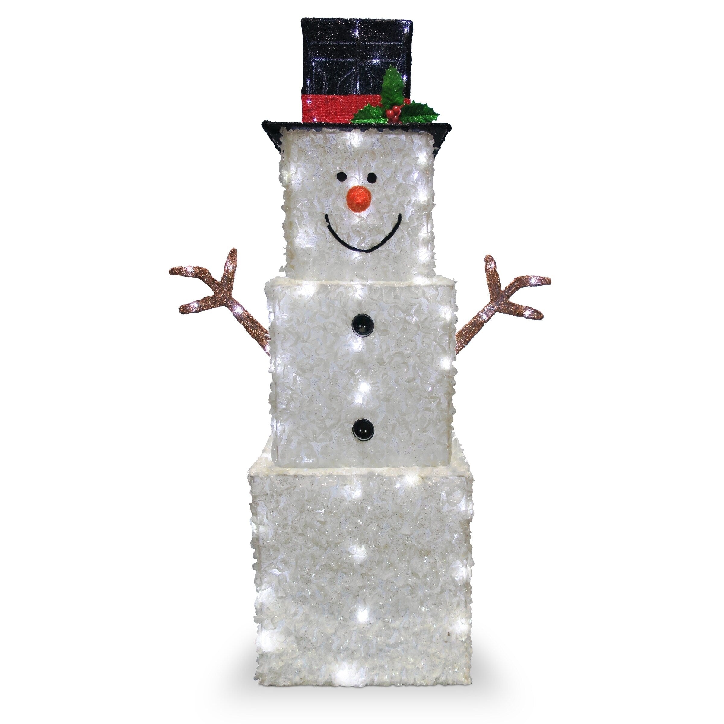42 Snowman Decoration With Cool White Led Lights 42