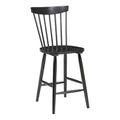 42 In.H Black Finish Low Back Wood Frame Barstool Wood Seat Set Of 1 43.5