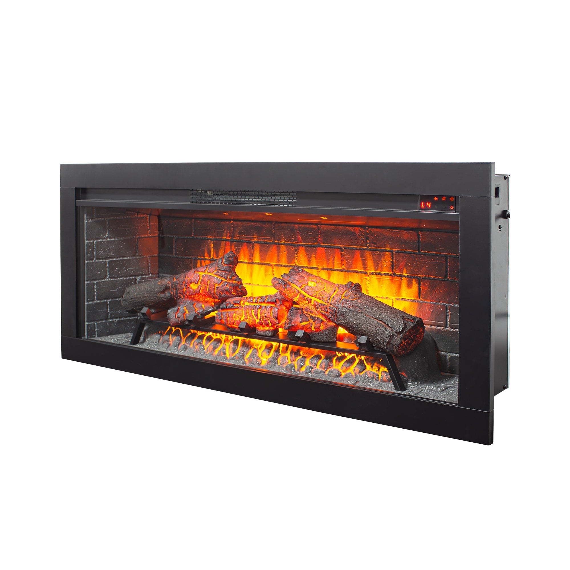 42 Inch Infrared Electric Fireplace With Removable Trim Kit Insert Touch Panel Home Decor Heater