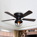 42 In Low Profile Matte Black Indoor Ceiling Fan 42 Inch