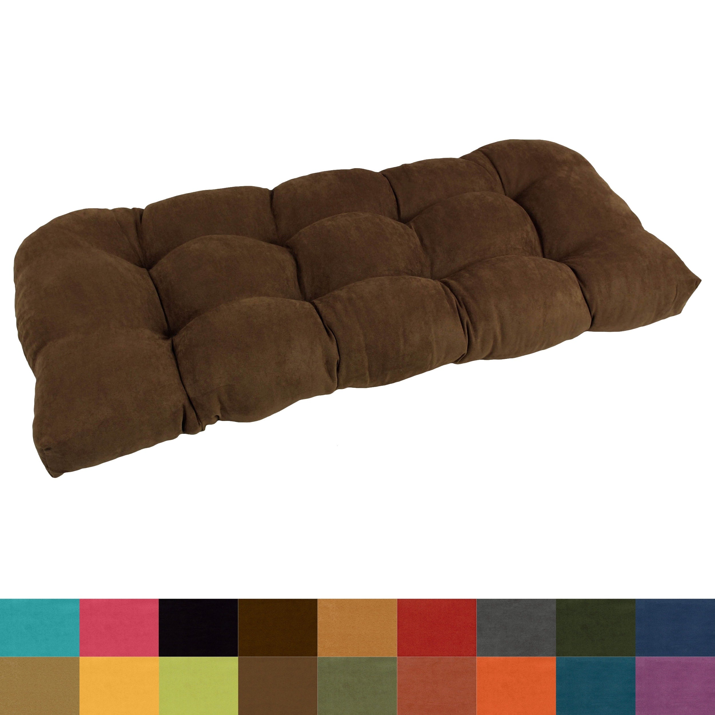 Blazing Needles 42 Inch U Shape Microsuede Bench Cushion