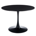 42.1 Mid Century Dining Table For 4 6 People Round Mdf Table Top Pedestal Dining Table Coffee Table Black
